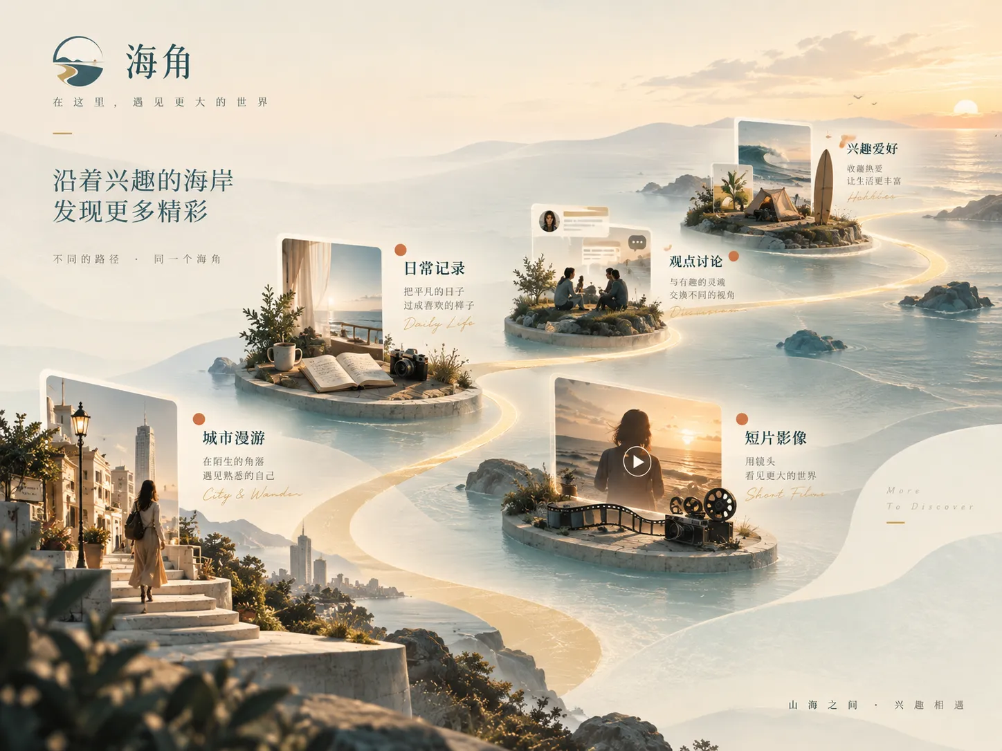 海边清晨的第一束光
